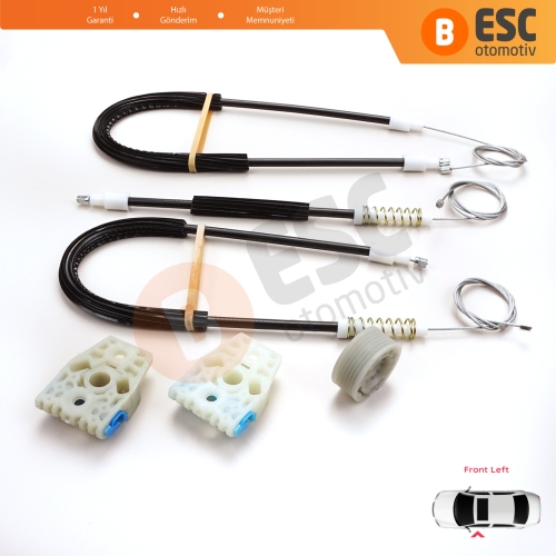 VW Passat B6 3C 3C2 3C5 2005-2011 4/5 Kapı 3C1837461 İçin Elektrikli Ön Sol Cam Kriko Tamir Seti