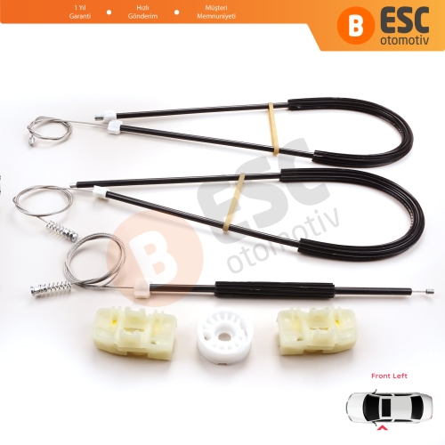 Seat Ibiza MK4 6J5 6P1 6J1 6P5 2008-2017 2/3 Kapı HB Coupe 6J3837401 İçin Elektrikli Sol Cam Kriko Tamir Seti