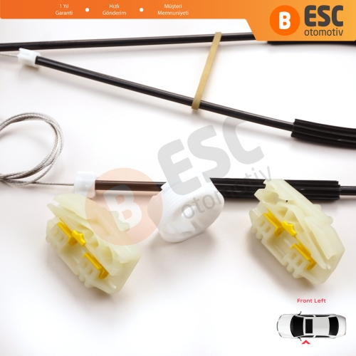 Seat Ibiza MK4 6J5 6P1 6J1 6P5 2008-2017 2/3 Kapı HB Coupe 6J3837401 İçin Elektrikli Sol Cam Kriko Tamir Seti