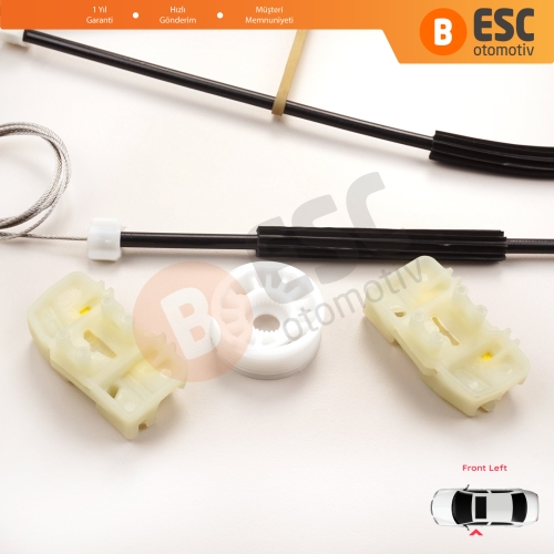 Seat Ibiza MK4 6J5 6P1 6J1 6P5 2008-2017 2/3 Kapı HB Coupe 6J3837401 İçin Elektrikli Sol Cam Kriko Tamir Seti
