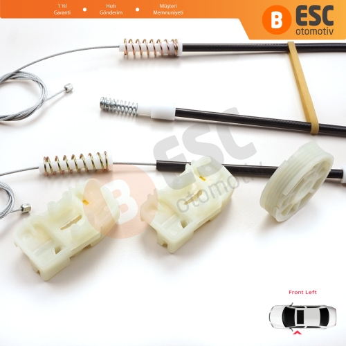 Land Rover Freelander MK1 L314 LN 1997-2006 3/5 Kapı LR006372 İçin Elektrikli Ön Sol Kapı Cam Kriko Tamir Seti Ekstra Dayanıklı Klipsler