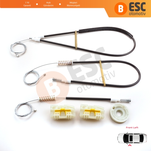 Land Rover Freelander MK1 L314 LN 1997-2006 3/5 Kapı LR006372 İçin Elektrikli Ön Sol Kapı Cam Kriko Tamir Seti Ekstra Dayanıklı Klipsler