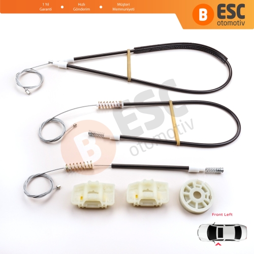 Land Rover Freelander MK1 L314 LN 1997-2006 3/5 Kapı LR006372 İçin Elektrikli Ön Sol Kapı Cam Kriko Tamir Seti Ekstra Dayanıklı Klipsler