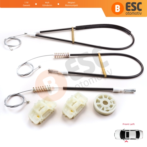 Land Rover Freelander MK1 L314 LN 1997-2006 3/5 Kapı LR006372 İçin Elektrikli Ön Sol Kapı Cam Kriko Tamir Seti Ekstra Dayanıklı Klipsler