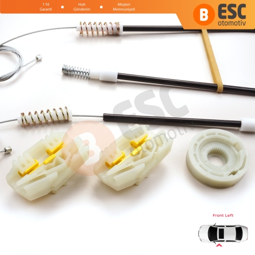 Land Rover Freelander MK1 L314 LN 1997-2006 3/5 Kapı LR006372 İçin Elektrikli Ön Sol Kapı Cam Kriko Tamir Seti Ekstra Dayanıklı Klipsler