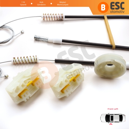 Land Rover Freelander MK1 L314 LN 1997-2006 3/5 Kapı LR006372 İçin Elektrikli Ön Sol Kapı Cam Kriko Tamir Seti Ekstra Dayanıklı Klipsler