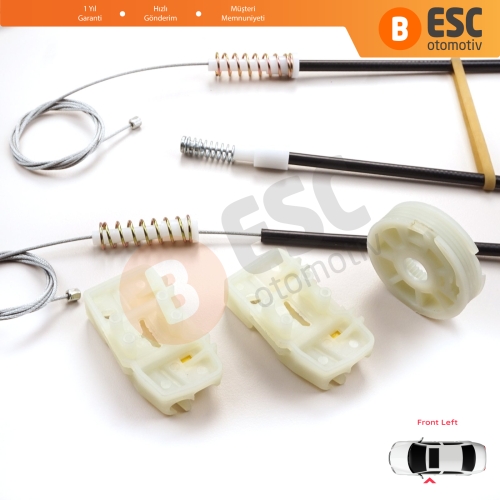 Land Rover Freelander MK1 L314 LN 1997-2006 3/5 Kapı LR006372 İçin Elektrikli Ön Sol Kapı Cam Kriko Tamir Seti Ekstra Dayanıklı Klipsler