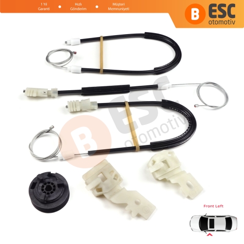 Nissan Primera P12 WP12 2001-2008 4/5 Kapı 80771AV601 İçin Elektrikli Ön Sol Cam Kriko Tamir Seti