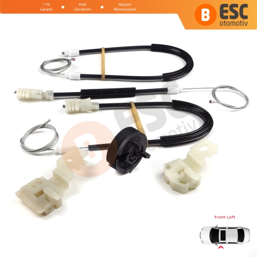 Nissan Primera P12 WP12 2001-2008 4/5 Kapı 80771AV601 İçin Elektrikli Ön Sol Cam Kriko Tamir Seti