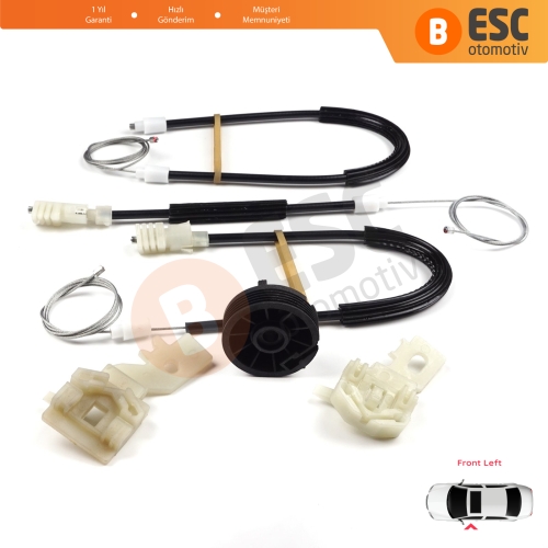 Nissan Primera P12 WP12 2001-2008 4/5 Kapı 80771AV601 İçin Elektrikli Ön Sol Cam Kriko Tamir Seti