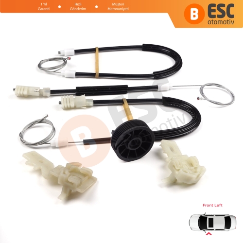 Nissan Primera P12 WP12 2001-2008 4/5 Kapı 80771AV601 İçin Elektrikli Ön Sol Cam Kriko Tamir Seti