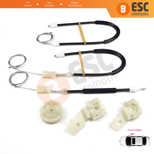 Nissan Primera P12 WP12 2001-2008 4/5 Kapı 80770AV601 İçin Elektrikli Ön Sağ Cam Kriko Tamir Seti