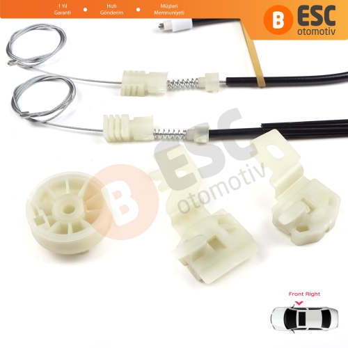 Nissan Primera P12 WP12 2001-2008 4/5 Kapı 80770AV601 İçin Elektrikli Ön Sağ Cam Kriko Tamir Seti