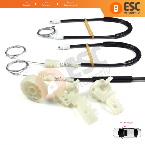 Nissan Primera P12 WP12 2001-2008 4/5 Kapı 80770AV601 İçin Elektrikli Ön Sağ Cam Kriko Tamir Seti