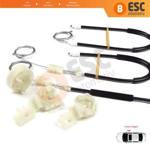 Nissan Primera P12 WP12 2001-2008 4/5 Kapı 80770AV601 İçin Elektrikli Ön Sağ Cam Kriko Tamir Seti