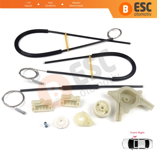 Mercedes Vito Viano Mixto MK2 W639 2003-2010 6397200146 İçin Ön Sağ Kapı Cam Kriko Tamir Seti