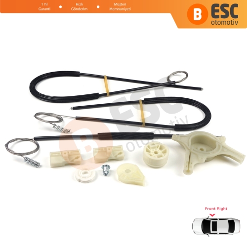 Mercedes Vito Viano Mixto MK2 W639 2003-2010 6397200146 İçin Ön Sağ Kapı Cam Kriko Tamir Seti