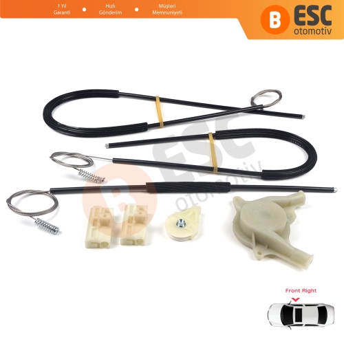 Mercedes Vito Viano Mixto MK2 W639 2003-2010 6397200146 İçin Ön Sağ Kapı Cam Kriko Tamir Seti