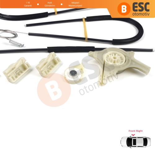 Mercedes Vito Viano Mixto MK2 W639 2003-2010 6397200146 İçin Ön Sağ Kapı Cam Kriko Tamir Seti