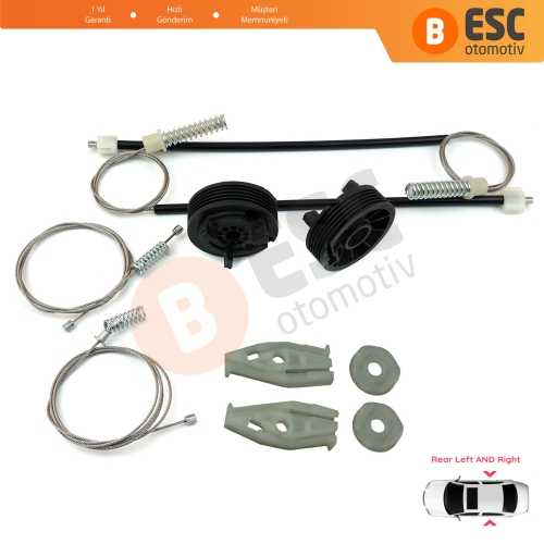 Peugeot 206 CC 2D T16 2000-2008 2-Kapı Coupe Cabrio 922457 922458 İçin Arka Sağ Sol Cam Kriko Tamir Seti