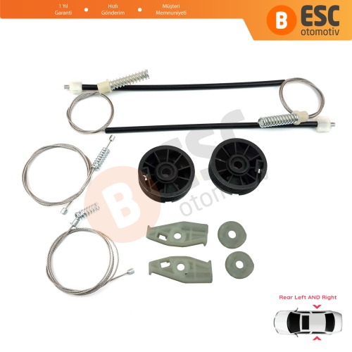 Peugeot 206 CC 2D T16 2000-2008 2-Kapı Coupe Cabrio 922457 922458 İçin Arka Sağ Sol Cam Kriko Tamir Seti