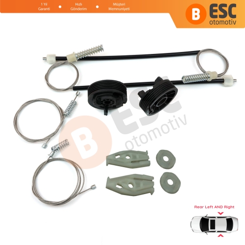 Peugeot 206 CC 2D T16 2000-2008 2-Kapı Coupe Cabrio 922457 922458 İçin Arka Sağ Sol Cam Kriko Tamir Seti