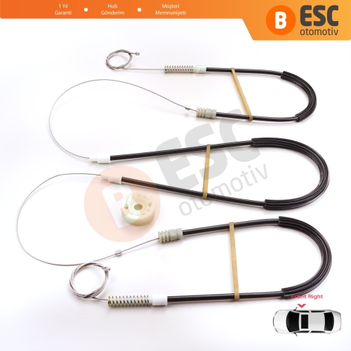 VW Golf MK3 MK4 A3 1E7 1V7 1994-2002 2-Kapı Cabrio Convertible 1E0837402 İçin Sağ Cam Kriko Tamir Seti