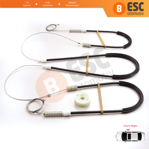 VW Golf MK3 MK4 A3 1E7 1V7 1994-2002 2-Kapı Cabrio Convertible 1E0837402 İçin Sağ Cam Kriko Tamir Seti