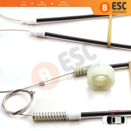 VW Golf MK3 MK4 A3 1E7 1V7 1994-2002 2-Kapı Cabrio Convertible 1E0837402 İçin Sağ Cam Kriko Tamir Seti