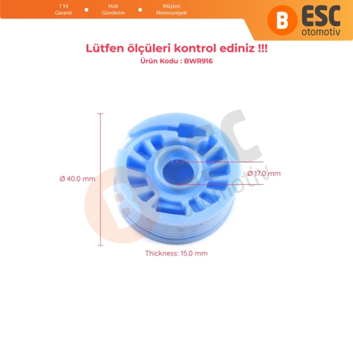 Seat Ibiza Peugeot 307 CC İçin Sol Veya Sağ Ön Cam Kriko Makarası