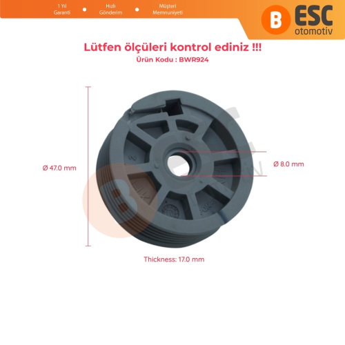 Fiat Fiorina İçin Sağ Ön Cam Kriko Tamir Makarası