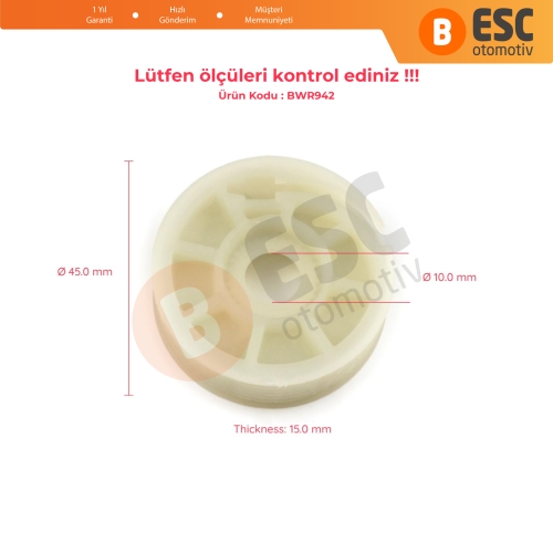 Opel Astra 2010-On İçin Sağ Ön Cam Kriko Makarası