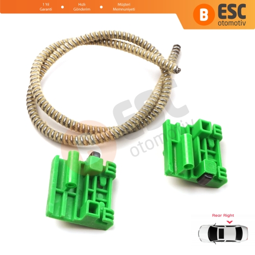 Renault Scenic MK1 JA0/1 FA0 1999 -2003 8200044417 İçin Arka Sağ Kapı Cam Kriko Tamir Seti