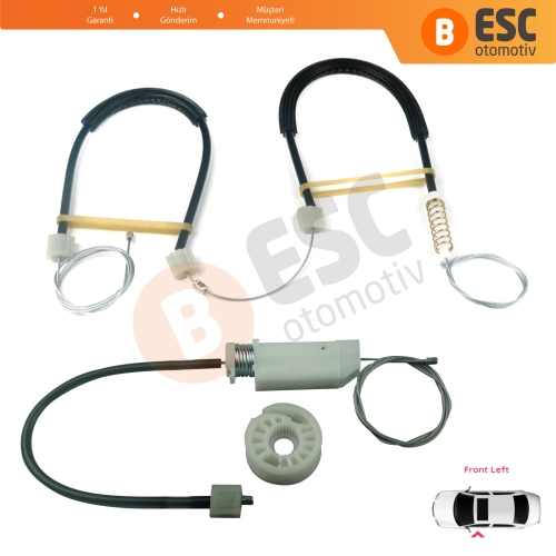 Mercedes CLS Class C219 W219 2004-2011 A2197200746 İçin Ön Sol Cam Kriko Tamir Seti