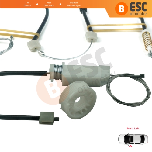 Mercedes CLS Class C219 W219 2004-2011 A2197200746 İçin Ön Sol Cam Kriko Tamir Seti
