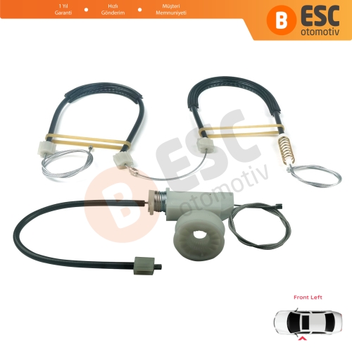 Mercedes CLS Class C219 W219 2004-2011 A2197200746 İçin Ön Sol Cam Kriko Tamir Seti
