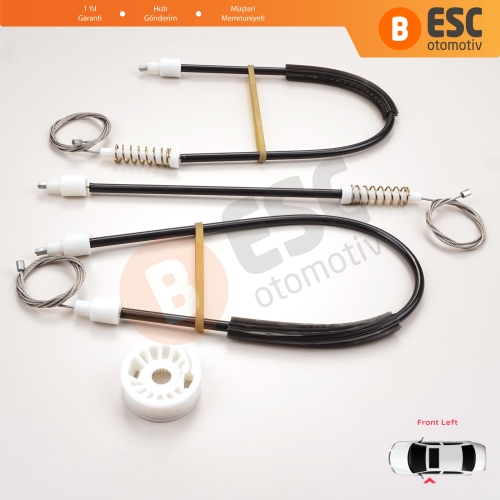 Mercedes E Series W211 S211 2002-2009 4/5 Kapı A2117200346 İçin Ön Sol Cam Kriko Tamir Seti