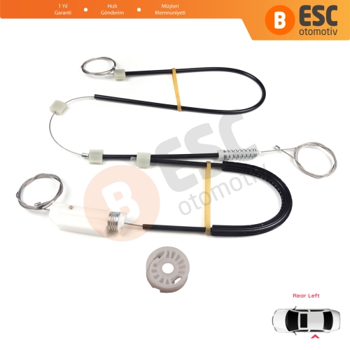 Mercedes CLS Class C219 W219 2004-2011 A2197300746 İçin Arka Sol Cam Kriko Tamir Seti