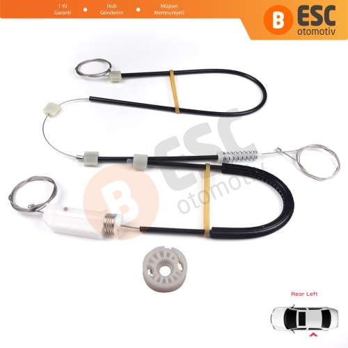 Mercedes CLS Class C219 W219 2004-2011 A2197300746 İçin Arka Sol Cam Kriko Tamir Seti