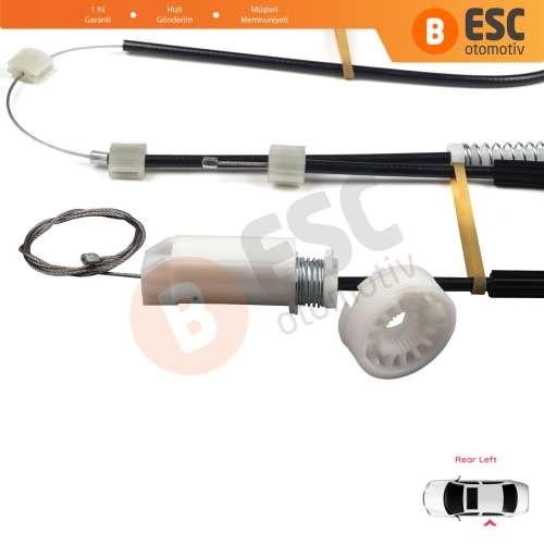 Mercedes CLS Class C219 W219 2004-2011 A2197300746 İçin Arka Sol Cam Kriko Tamir Seti