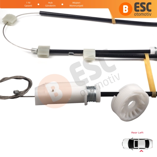 Mercedes CLS Class C219 W219 2004-2011 A2197300746 İçin Arka Sol Cam Kriko Tamir Seti