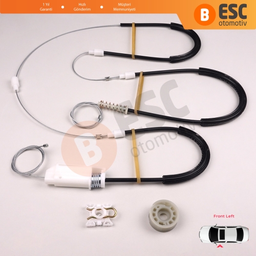 BMW Z4 E85/E86 2002-2008 2-Kapı Roadster Coupe Convertible 51337198909 İçin Sol Cam Kriko Tamir Seti