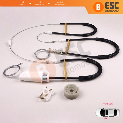 BMW Z4 E85/E86 2002-2008 2-Kapı Roadster Coupe Convertible 51337198909 İçin Sol Cam Kriko Tamir Seti