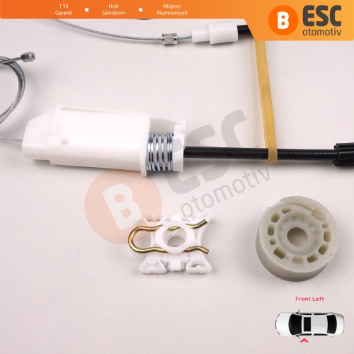 BMW Z4 E85/E86 2002-2008 2-Kapı Roadster Coupe Convertible 51337198909 İçin Sol Cam Kriko Tamir Seti