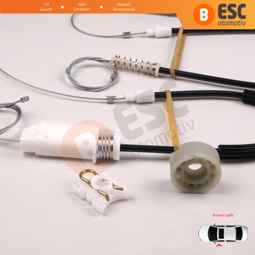 BMW Z4 E85/E86 2002-2008 2-Kapı Roadster Coupe Convertible 51337198909 İçin Sol Cam Kriko Tamir Seti