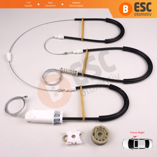  BMW Z4 E85/E86 2002-2008 2-Kapı Roadster Coupe Convertible 51337198910 İçin Sağ Cam Kriko Tamir Seti