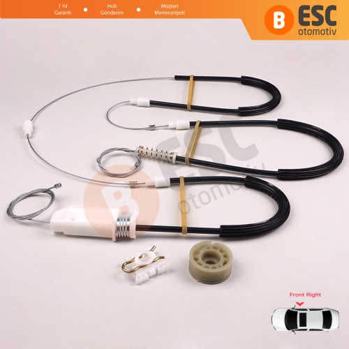  BMW Z4 E85/E86 2002-2008 2-Kapı Roadster Coupe Convertible 51337198910 İçin Sağ Cam Kriko Tamir Seti