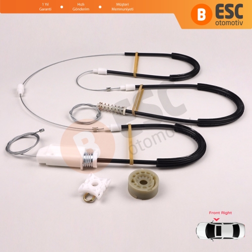  BMW Z4 E85/E86 2002-2008 2-Kapı Roadster Coupe Convertible 51337198910 İçin Sağ Cam Kriko Tamir Seti