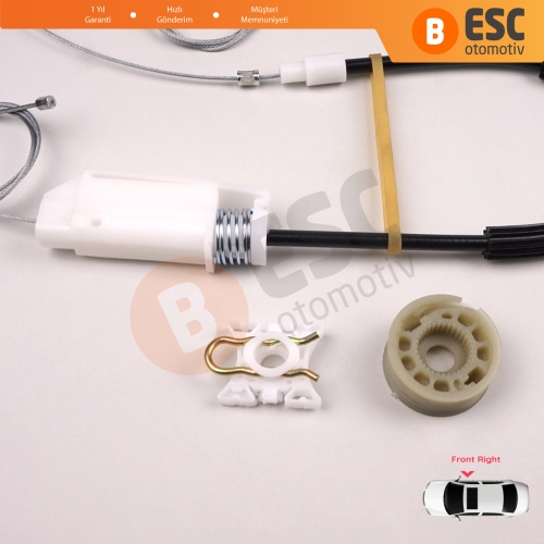  BMW Z4 E85/E86 2002-2008 2-Kapı Roadster Coupe Convertible 51337198910 İçin Sağ Cam Kriko Tamir Seti