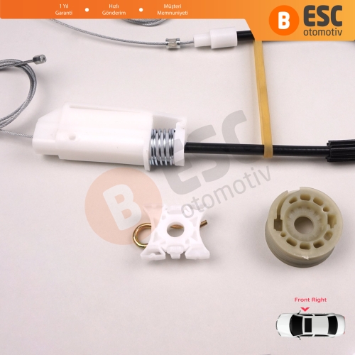  BMW Z4 E85/E86 2002-2008 2-Kapı Roadster Coupe Convertible 51337198910 İçin Sağ Cam Kriko Tamir Seti